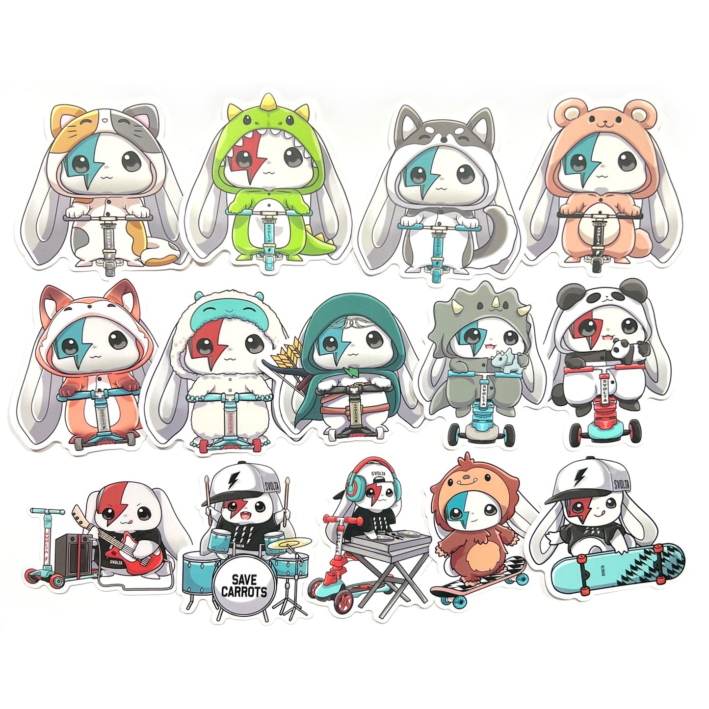 SVOLTA Kawaii Sticker Pack 14 Pcs