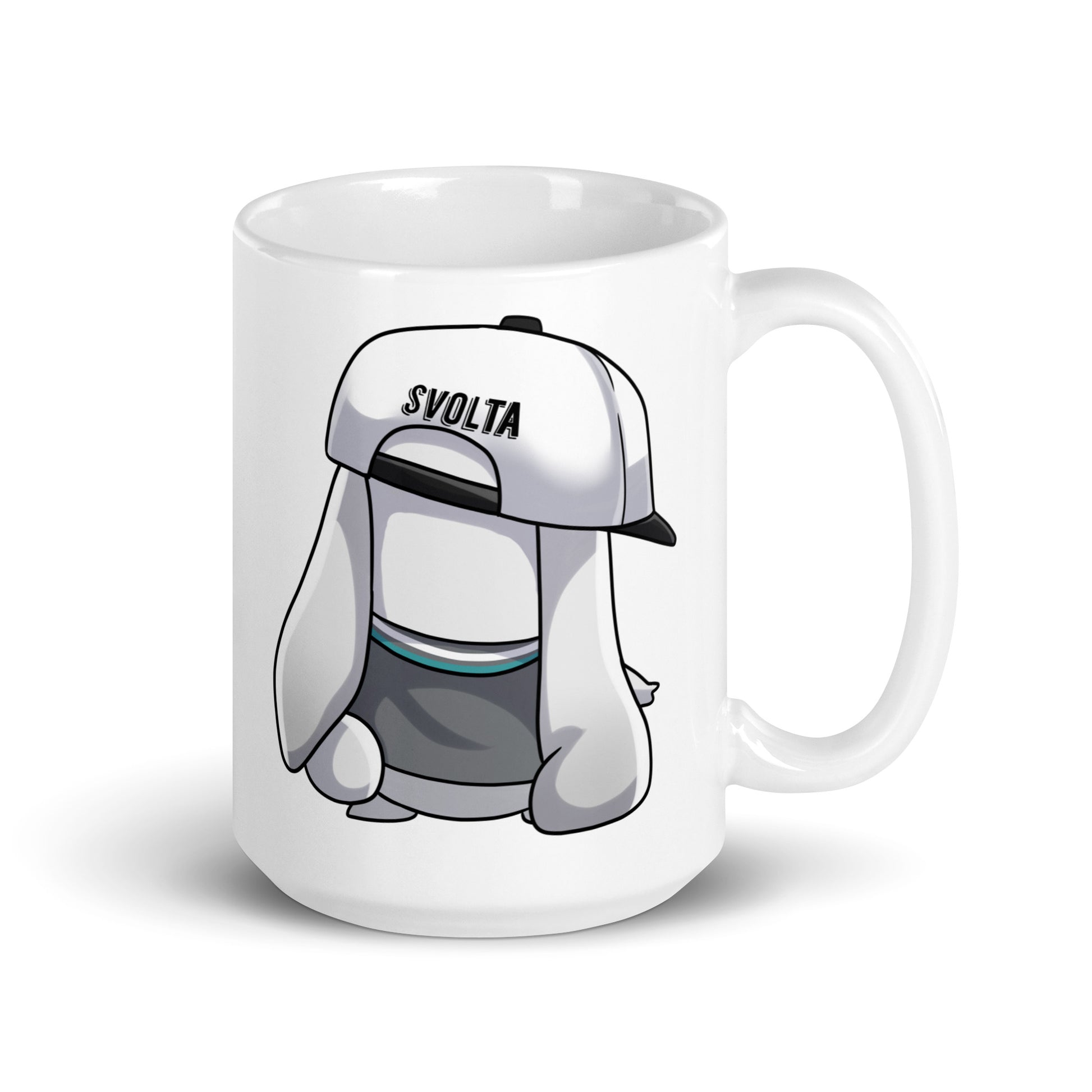 Svolta 15 oz coffee mug tennis bunny back