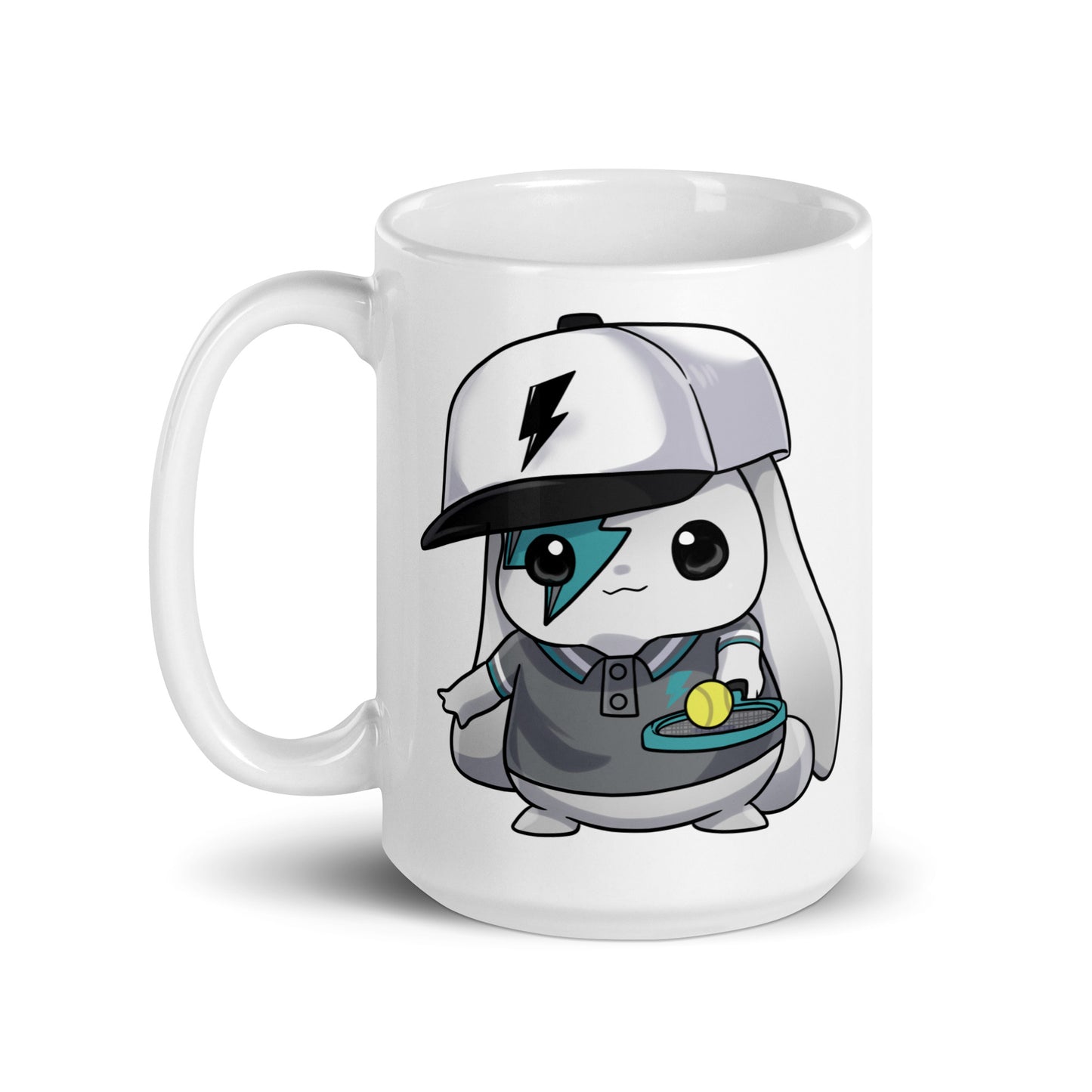 Svolta 15 oz coffee mug tennis bunny front
