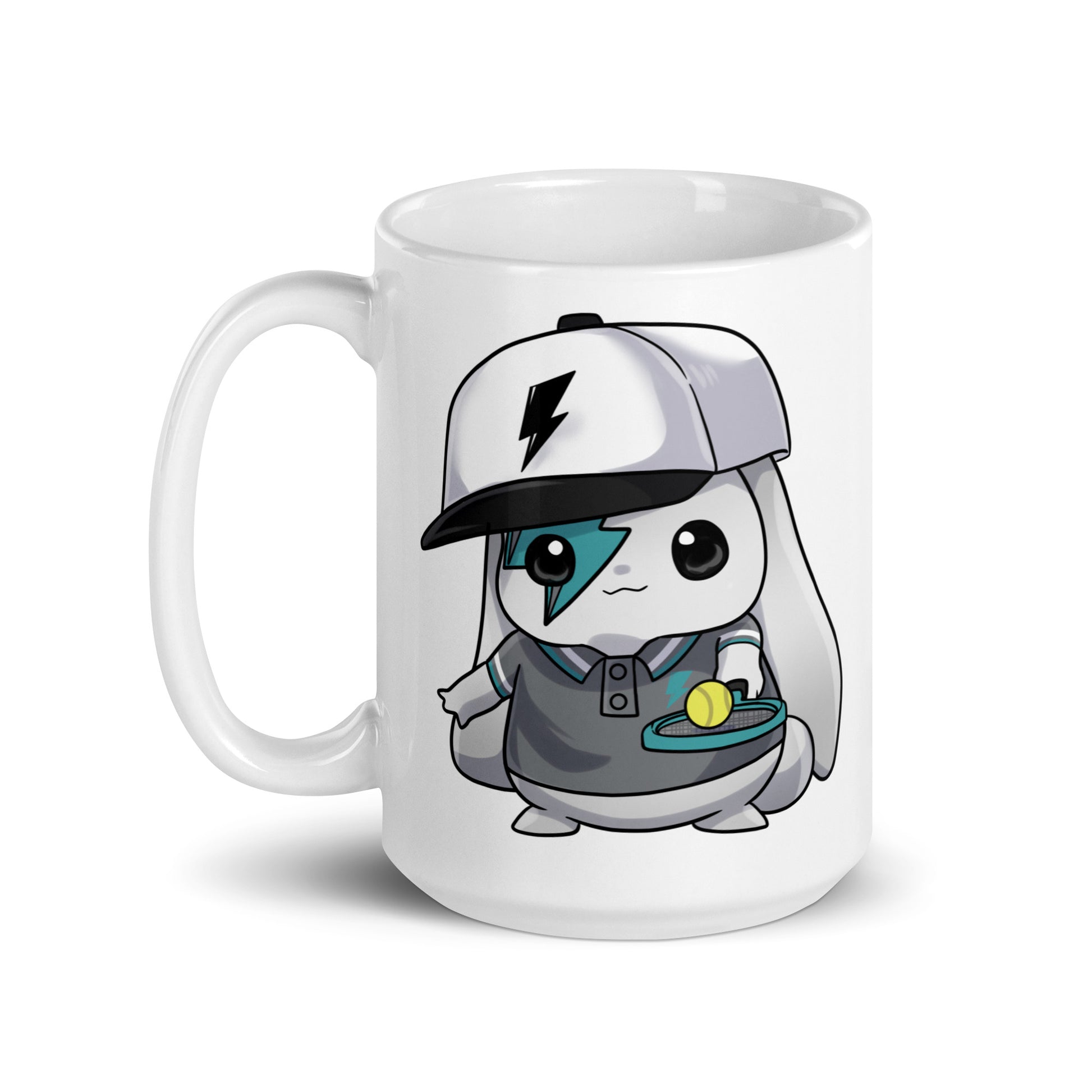 Svolta 15 oz coffee mug tennis bunny front