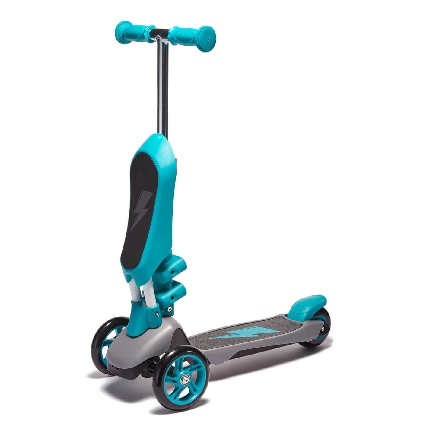 Award winning Svolta Ace 2-in-1 toddler and little kids scooter ride on in Teal Grey Gray, Sit and Stand, convertible