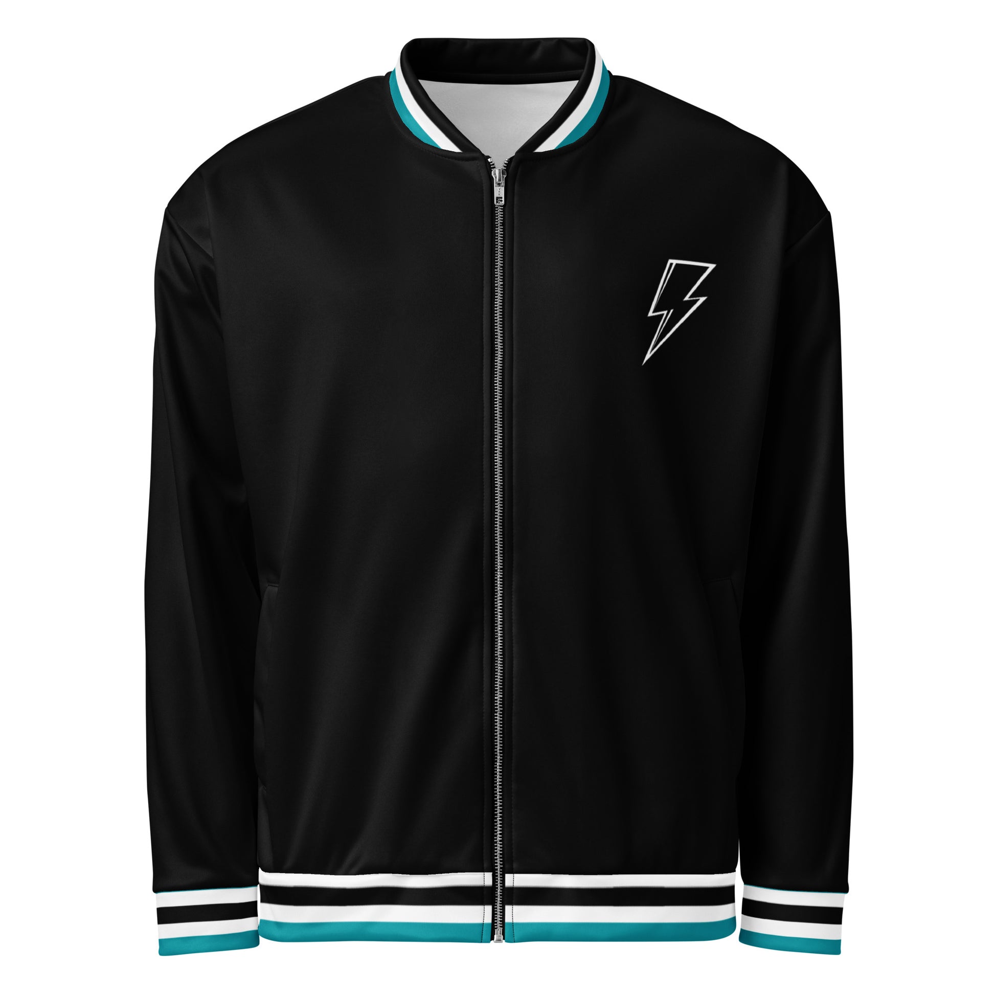 Svolta Bear Chibi Scooter Varsity Unisex Bomber Jacket Front