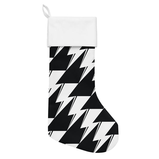 SVOLTA B/W Bolt Houndstooth Christmas Stocking