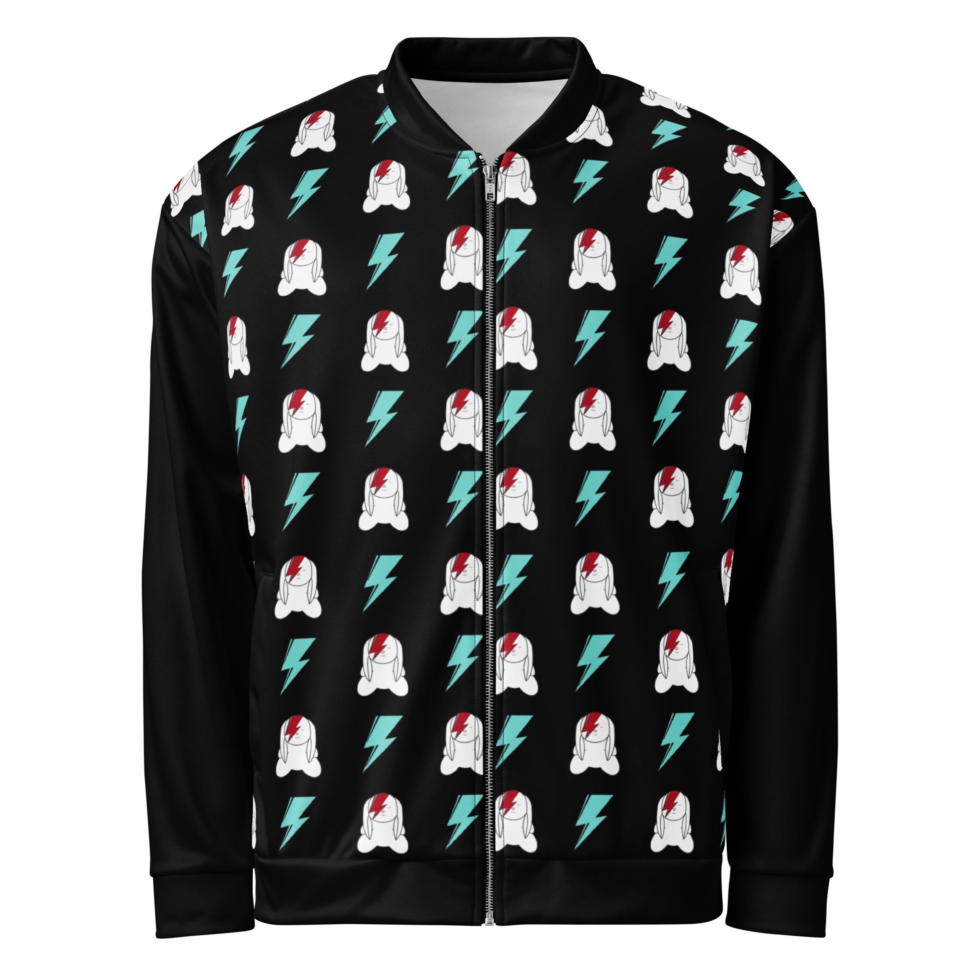 Svolta Bunnies and Bolts Unisex Bomber Jacket Front