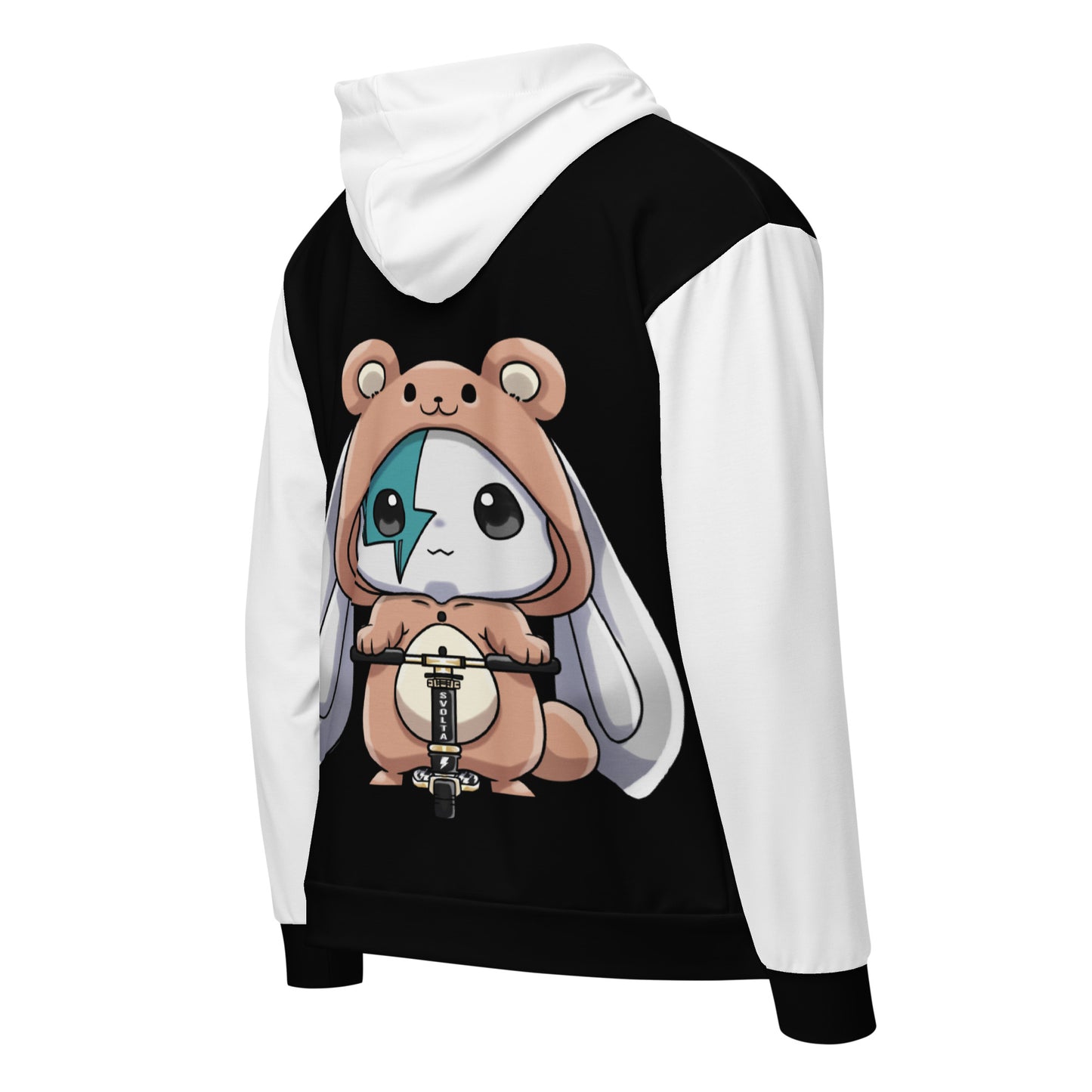 Svolta Colorblock Zip Hoodie Bear Bunny White and Black Teen Adult