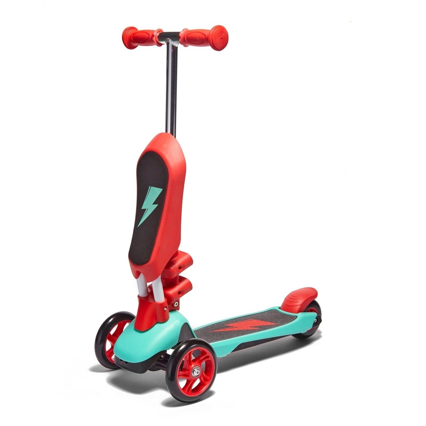 Award winning Svolta Ace 2-in-1 toddler and little kids scooter ride on in Red Aqua, Sit and Stand, convertible