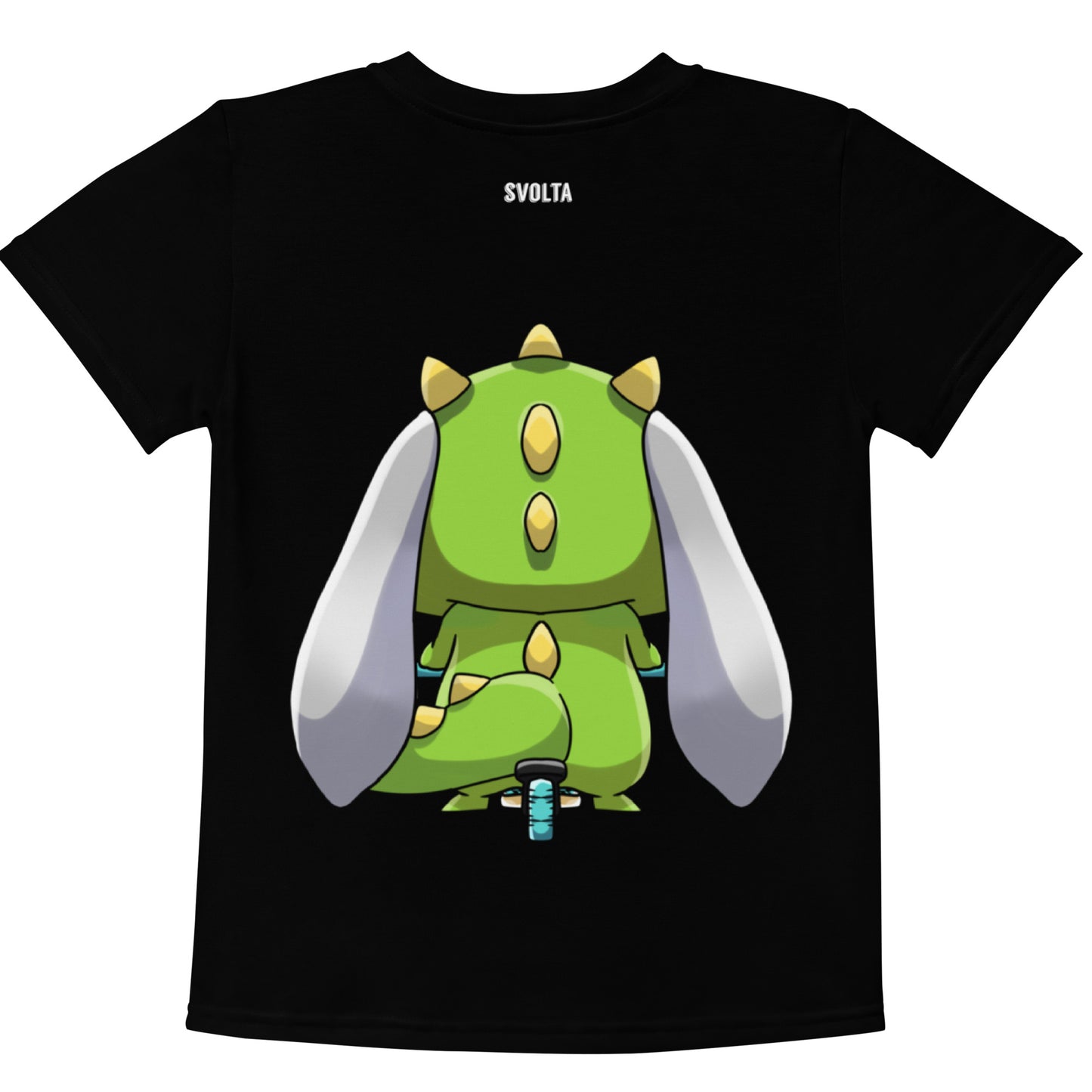 SVOLTA Kawaii Rebel Dino Front + Back T-shirt in Black, 2T-7 - Little Kids