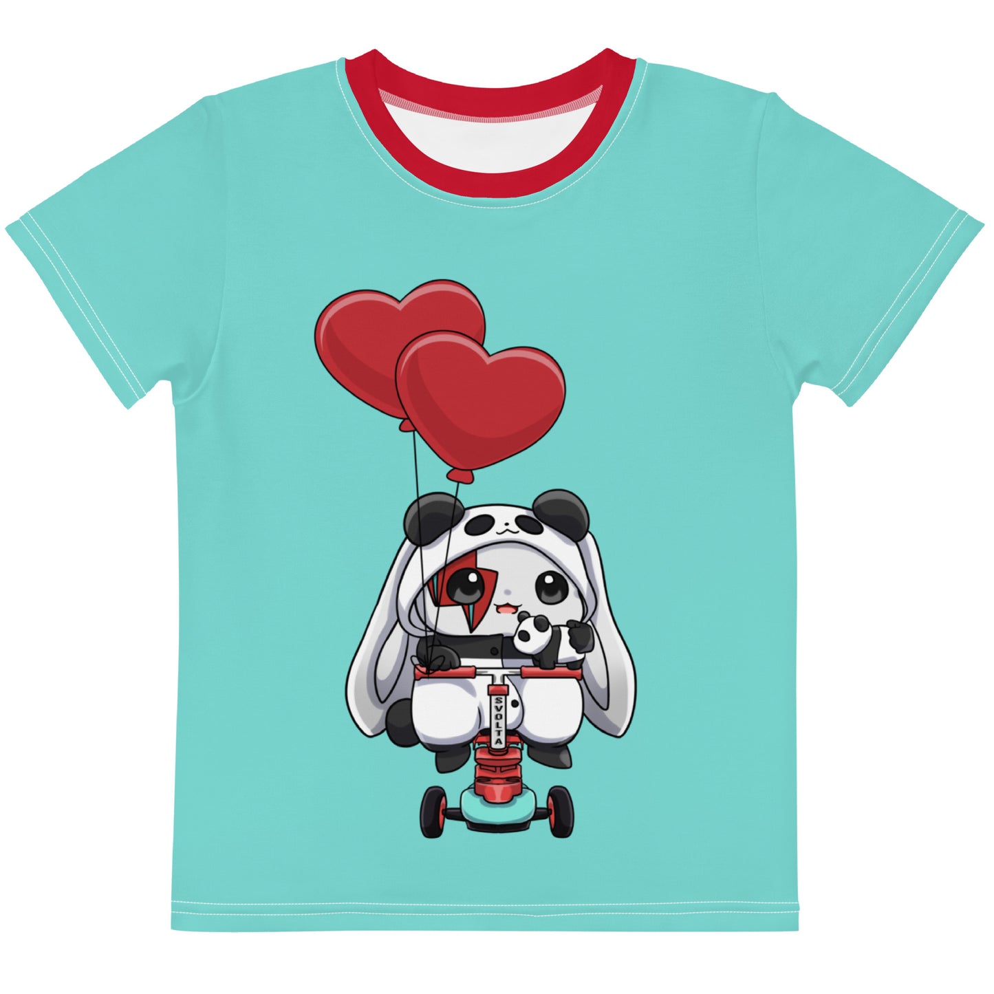 SVOLTA Kawaii Rebel Panda Love T-shirt in Black, 2T-7 - Little Kids