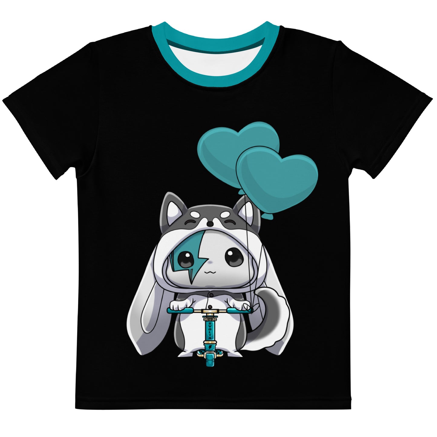 SVOLTA Kawaii Phoenix Husky Love T-shirt in Black, 2T-7 - Little Kids