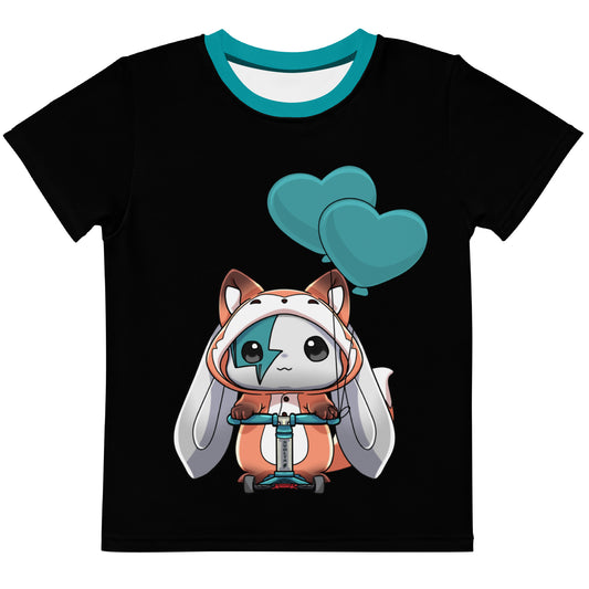 SVOLTA Kawaii Phoenix Fox Love T-shirt in Black, 2T-7 - Little Kids