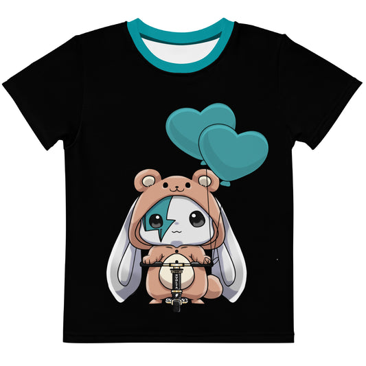 SVOLTA Kawaii Phoenix Bear Love T-shirt in Black, 2T-7 - Little Kids