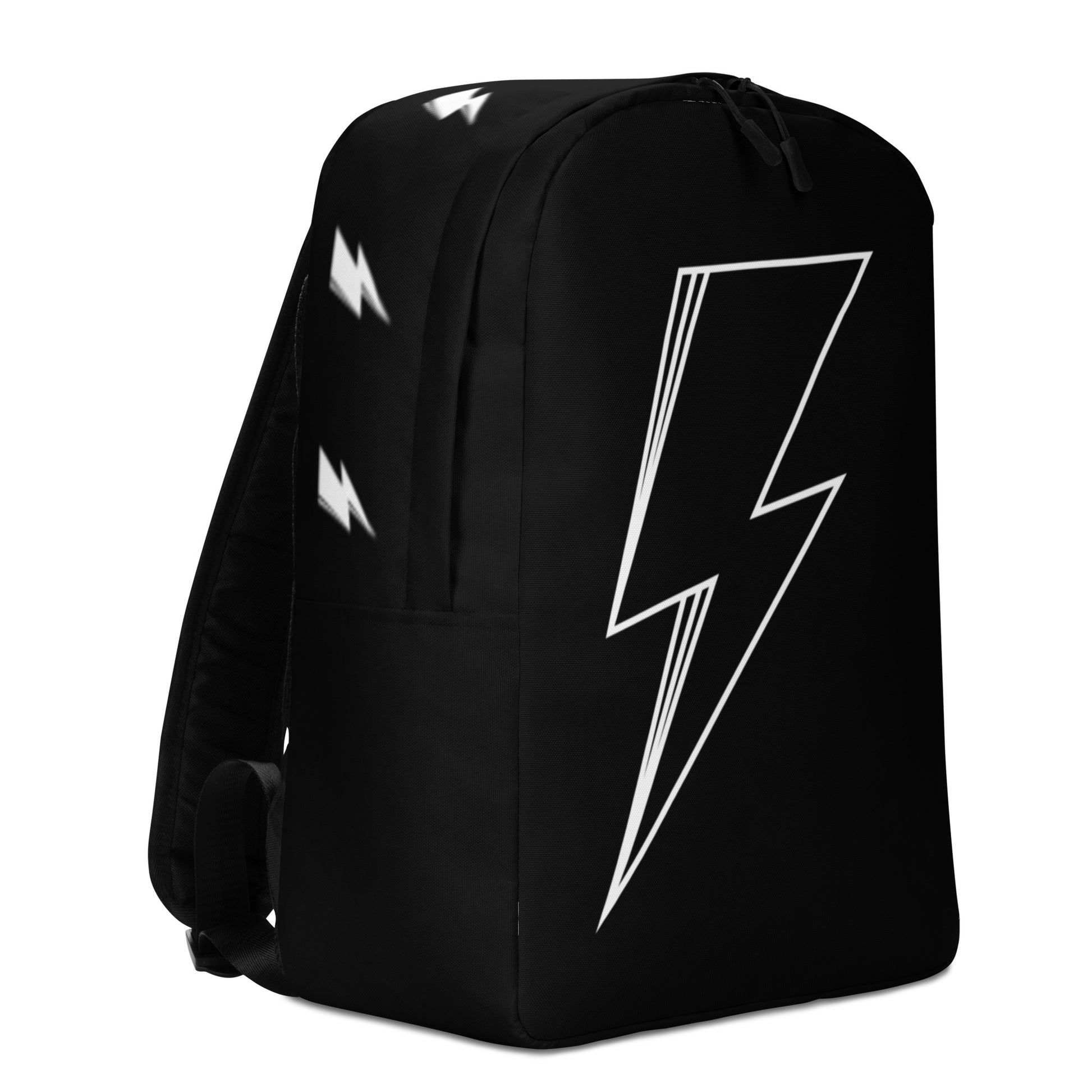 SVOLTA Lightning Bolt Minimalist Backpack in Black and White