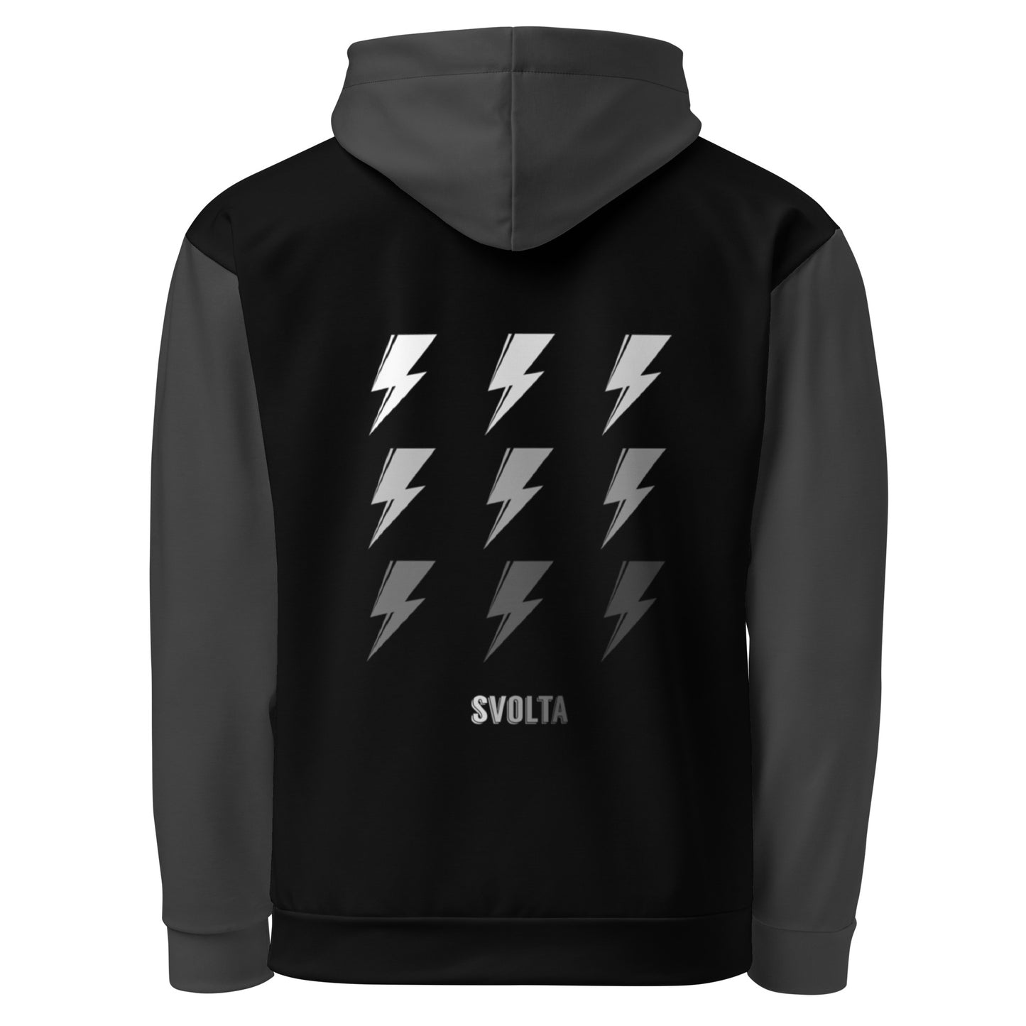 SVOLTA Achromatic Bolts Unisex Color Block Hoodie, XS-XL - Teen to Adult