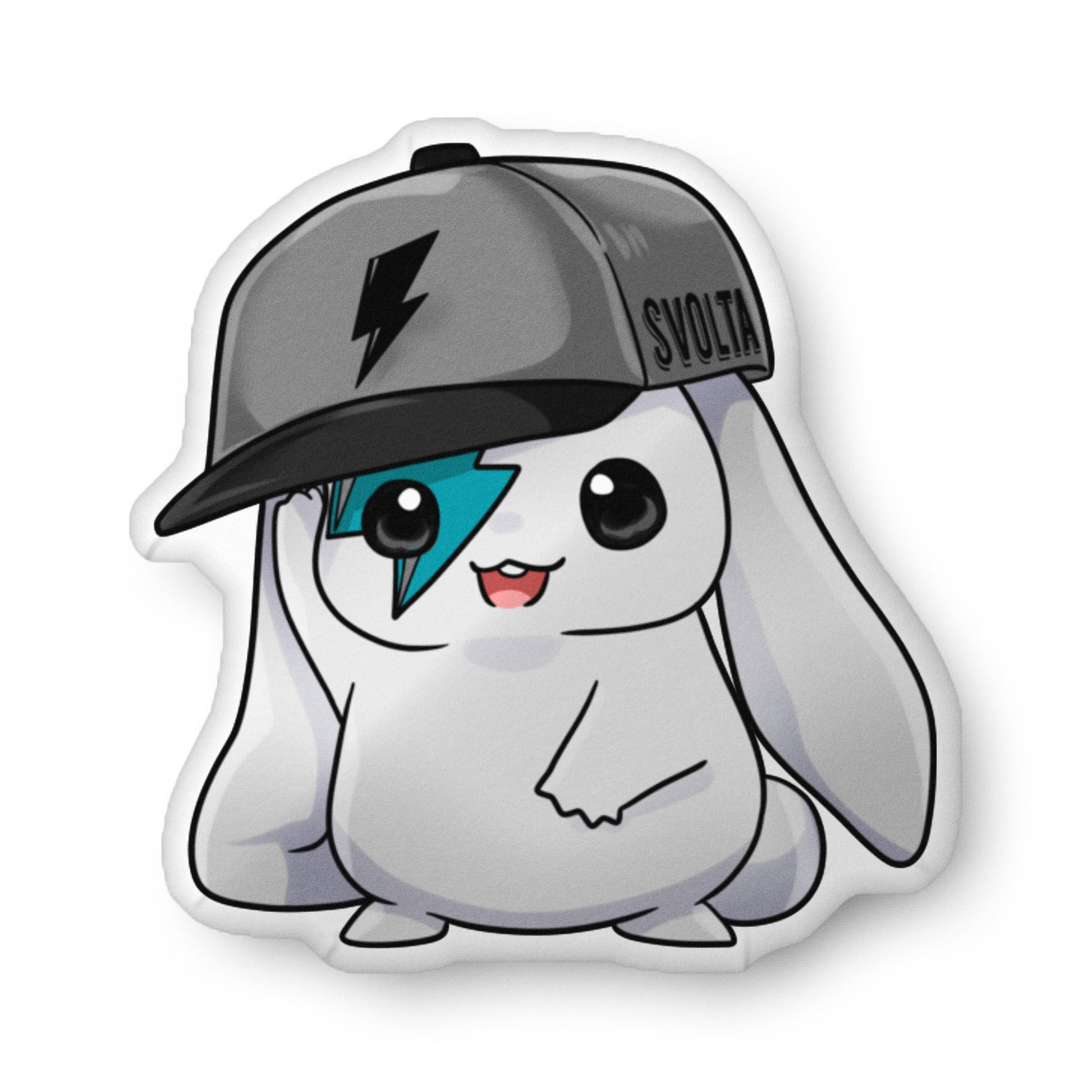 lta Happy Chibi Grey Hat Bunny Pillow 22