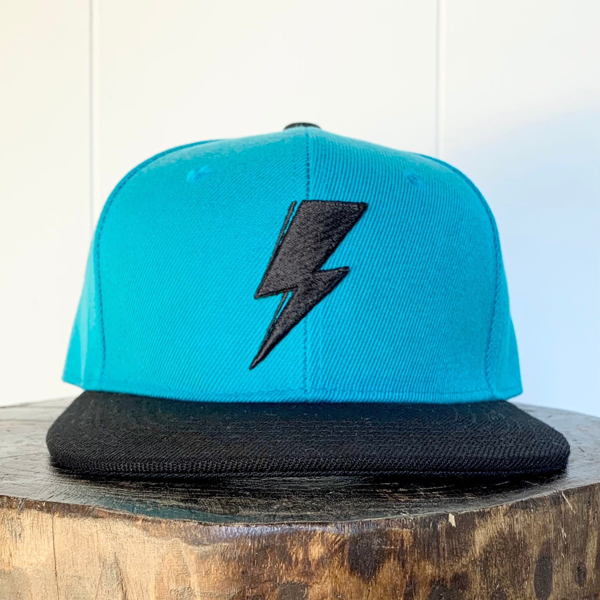 SVOLTA 3D Lightning Bolt Snapback Hat in Teal - Kids