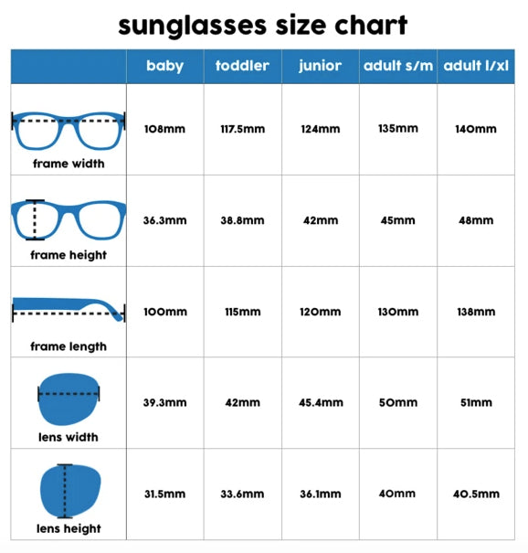 How to choose sunglasses size online