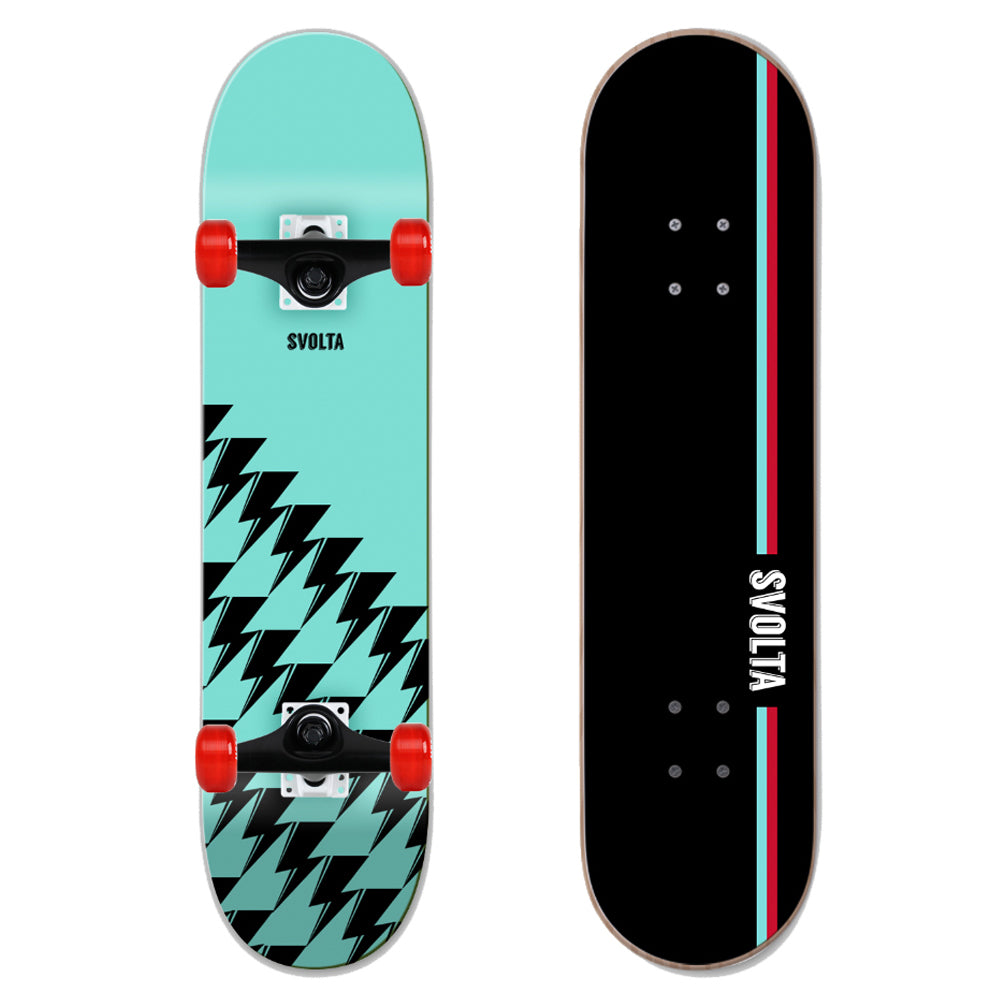 SVOLTA Bolts and Stripes Mini Skateboard - Limited Edition
