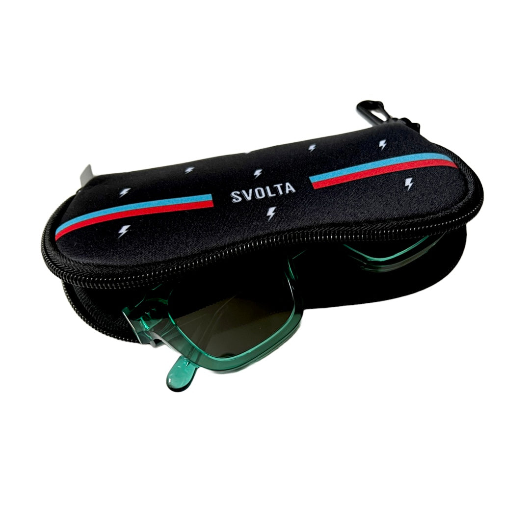 SVOLTA Tiny Bolts Neoprene Sunglasses Case - Black