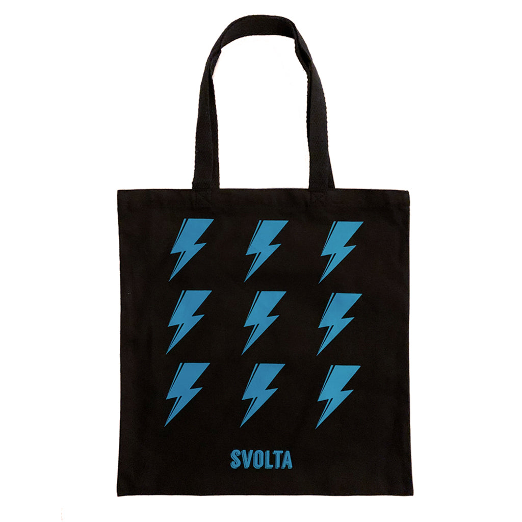 SVOLTA 9 Bolts Canvas Tote Bag - Black and Teal