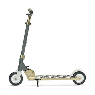 Svolta Legend 2-wheel kick scooter compact folding travel kids white grey gray gold lightning bolts