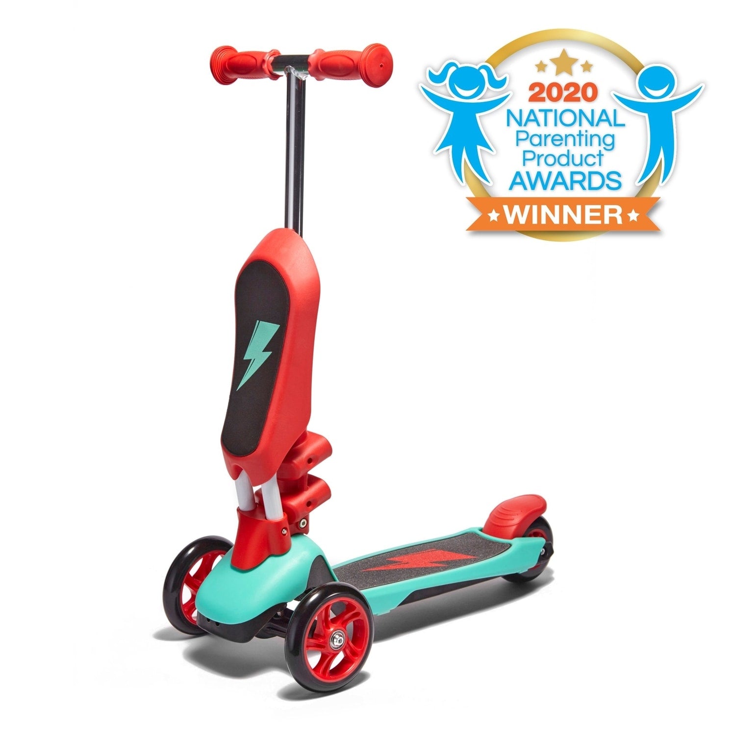 SVOLTA Sit and Stand Toddler Convertible Scooter Red