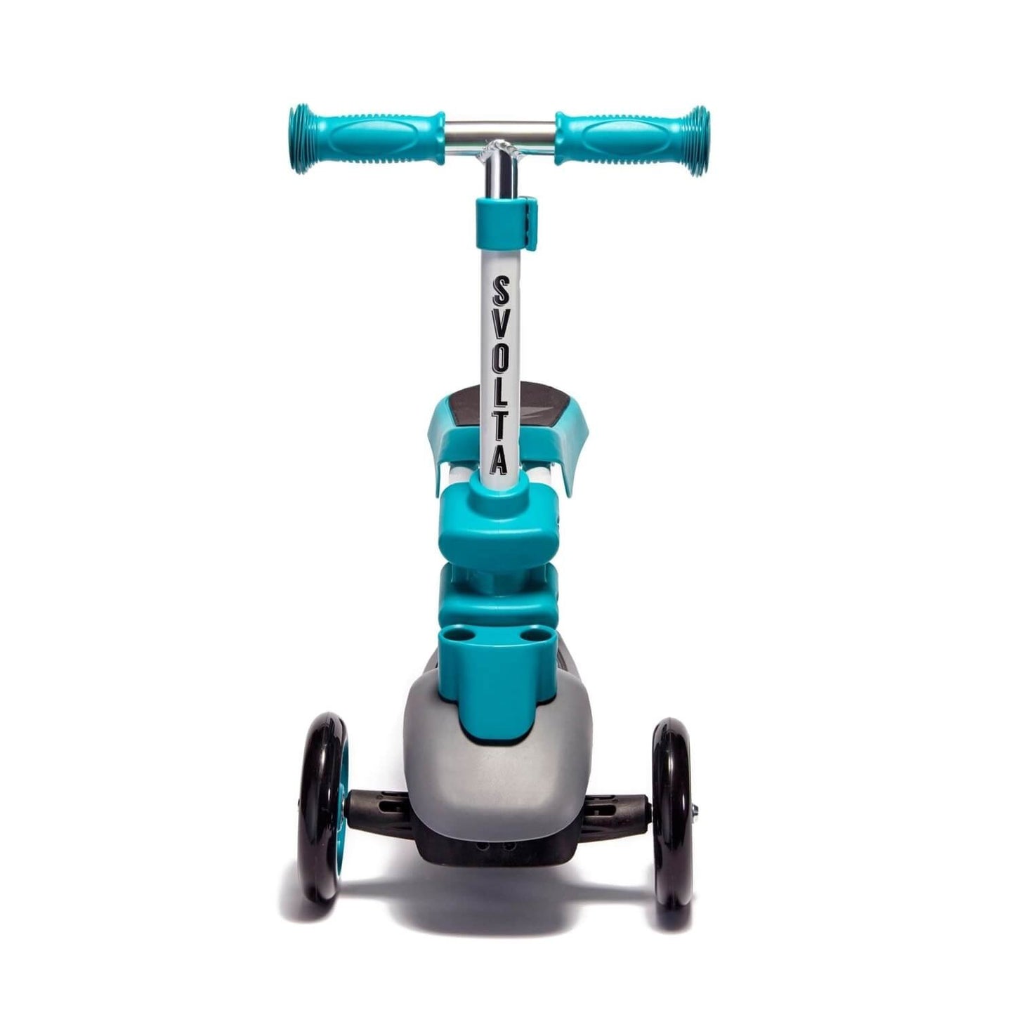 Award winning Svolta Ace 2-in-1 Toddler Scooter Ride On Teal Grey Front