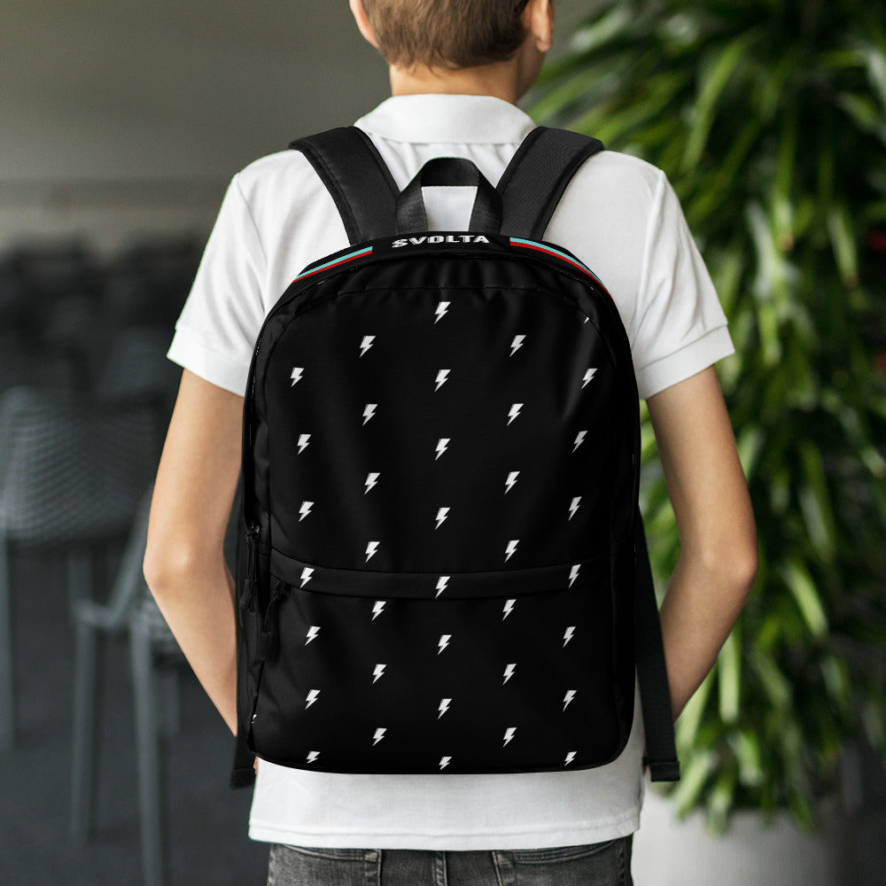 SVOLTA Tiny Bolts & Stripes Backpack - Black