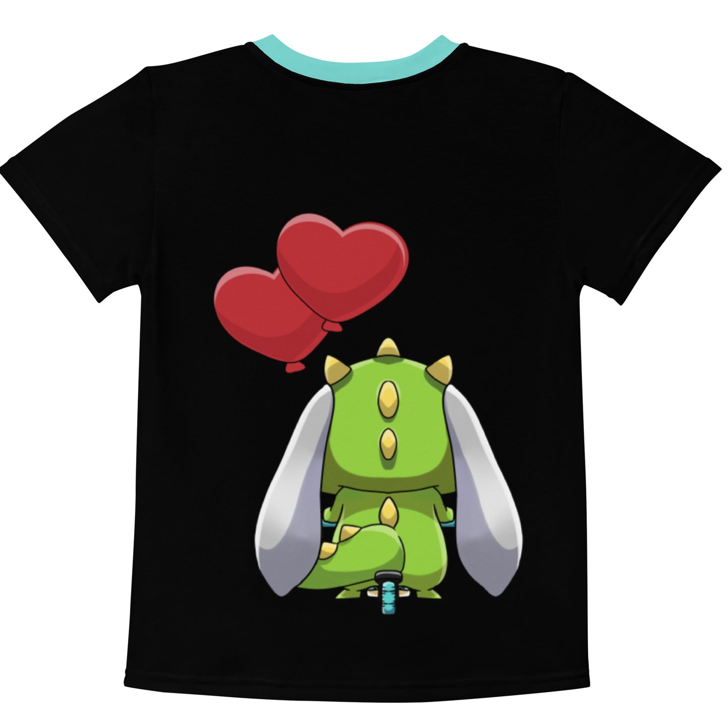 SVOLTA Kawaii Rebel Dino Love Front+Back Print T-shirt in Black, 2T-7 - Little Kids