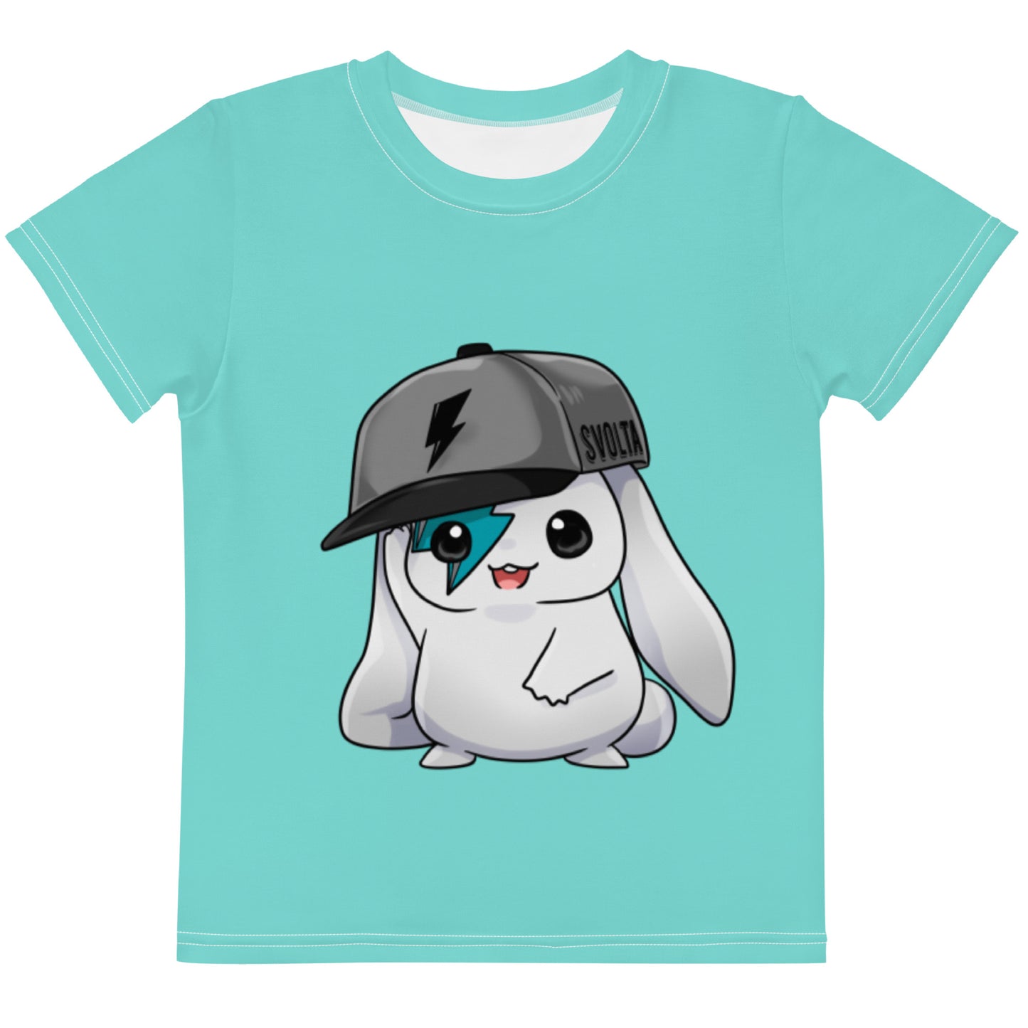 SVOLTA Kawaii Phoenix Happy Chibi T-shirt in Aqua, 2T-7 - Little Kids