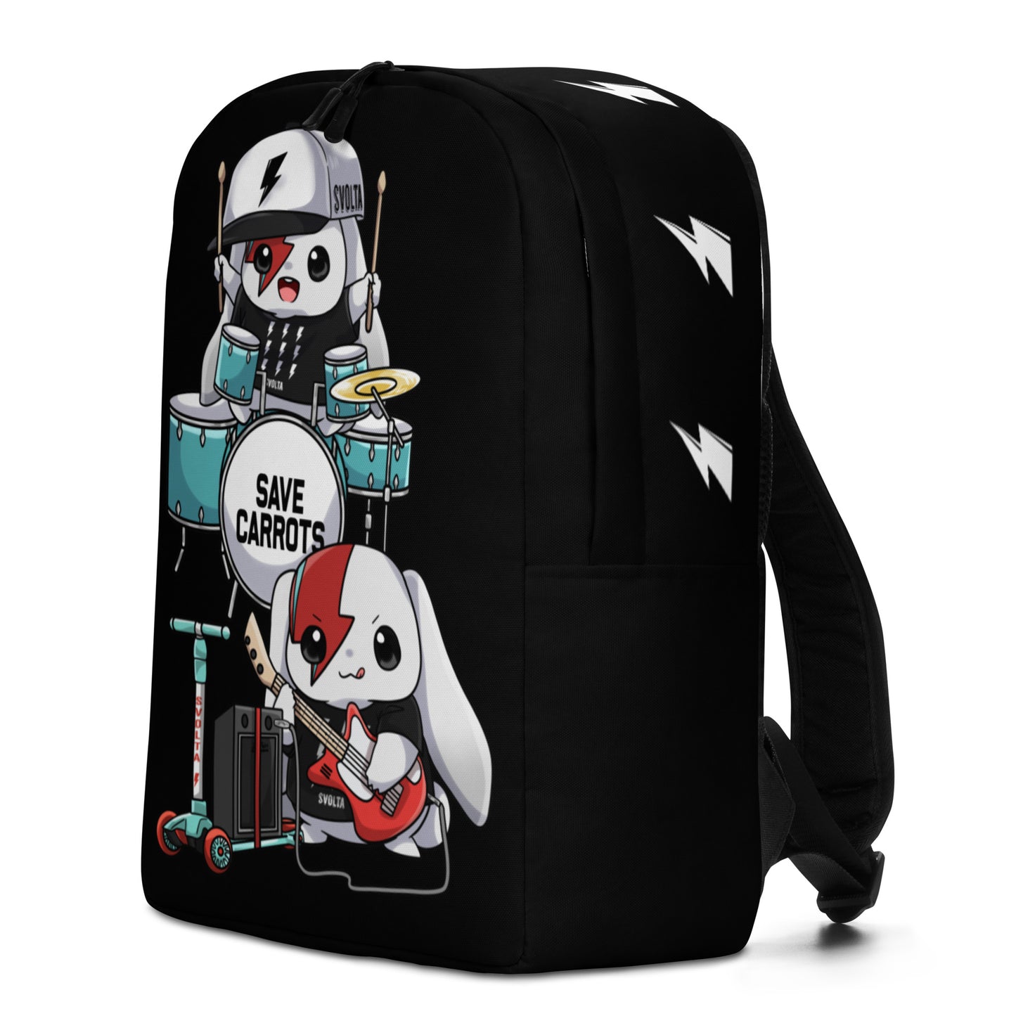 SVOLTA Kawaii Rock Duo Minimalist Backpack in Black