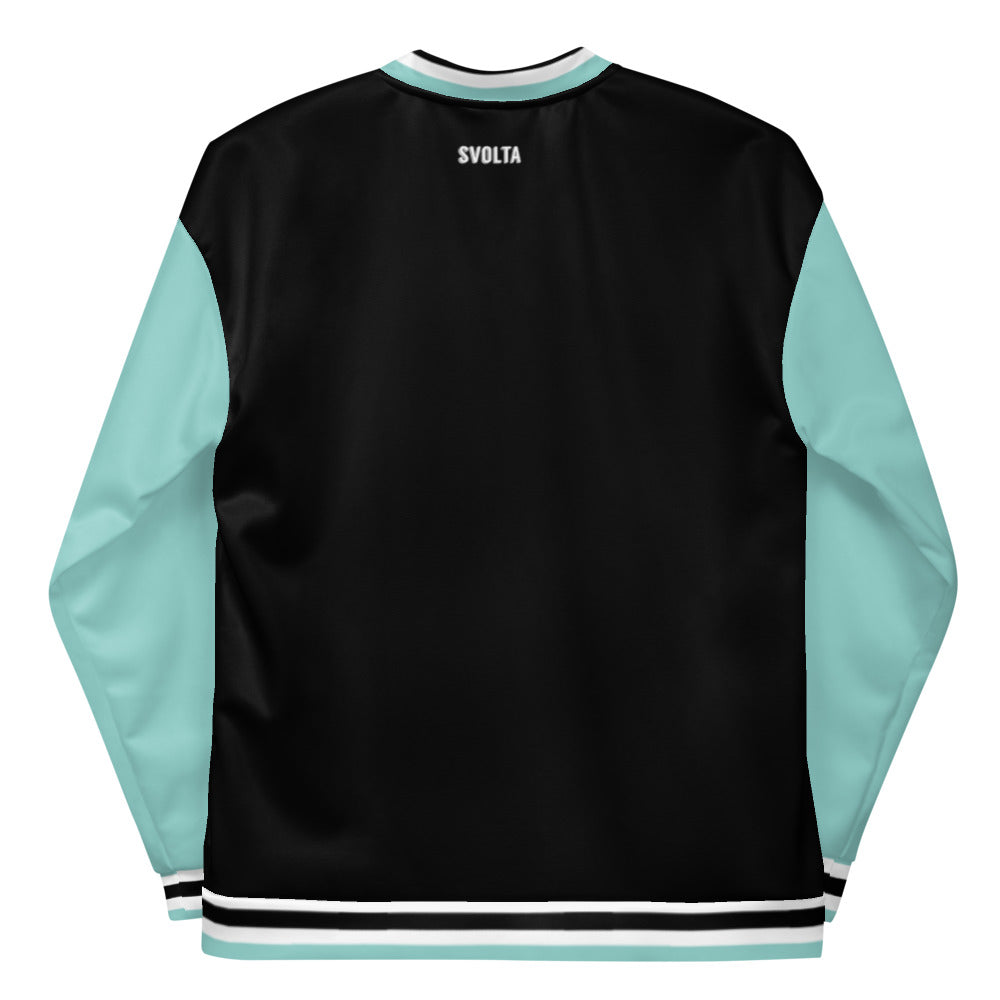 Adult Sweatshirt Varsity Jacket GREEN/WHITE