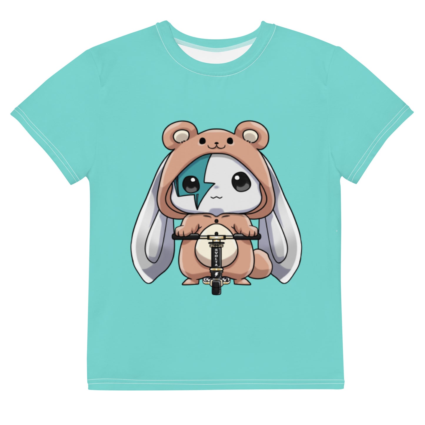 All-Over Teddy Bear Printed Crew-neck T-Shirt