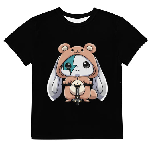 SVOLTA Kawaii Phoenix Teddy Bear T-shirt in Black, 8-20 - Kids/Youth