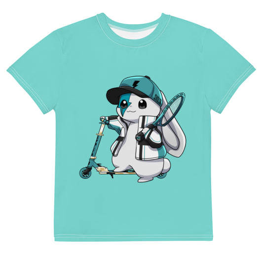 SVOLTA Kawaii Phoenix Tennis Rider T-shirt in Aqua, 8-20 - Kids/Youth