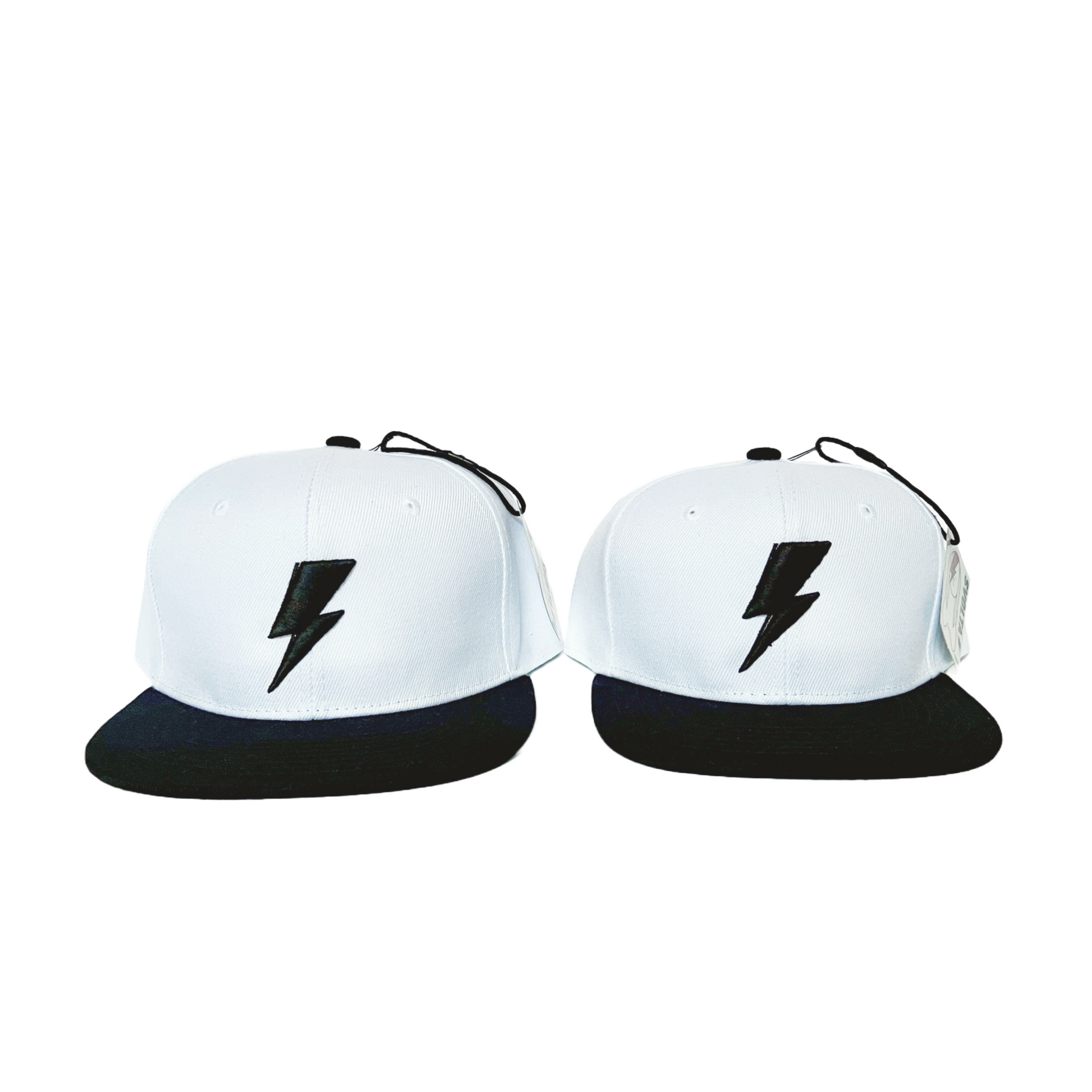 Svolta Adult Child Kids snapback hats 3D embroidered lightning bolt white black